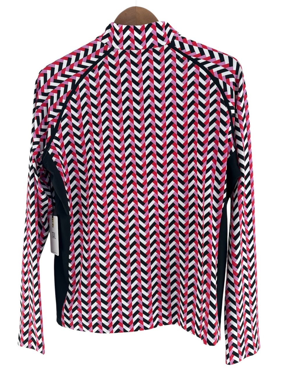 NWT TAIL Geometric Pink Black White 1/4 Zip-Front Golf Top SPF 50 - Picture 3 of 7